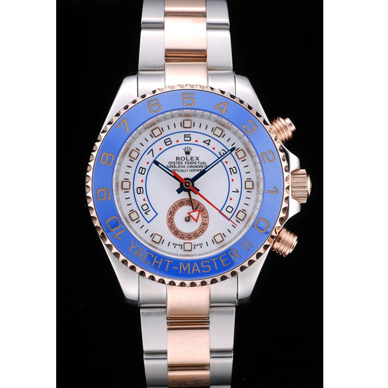 Best AAA Replica Sites Bezel White Dial Ceramic Blue Yachtmaster Rolex Watch 0727
